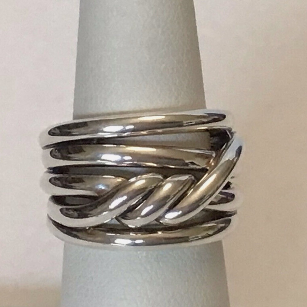 David Yurman Sterling Silver 14mm Continuance Ring NWT